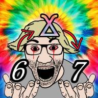 67 67_kid blood_from_eyes bloodshot_eyes open_mouth psychedelic schizo screaming soyjak thrembo tie_dye variant:el_perro_rabioso // 1080x1080 // 170.3KB