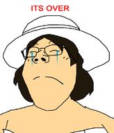 brown_hair closed_eyes closed_mouth clothes crying female femjak glasses hat its_over soyjak subvariant:gapejak_female text variant:gapejak white_skin // 940x1100 // 61.9KB