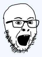 glasses open_mouth soyjak stubble variant:unknown // 580x778 // 15.6KB