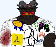 2014 2015 2016 4chan 8chan atheism award big_lips deformed faggot fedora gadsden_flag gamergate glasses k-on libertarian moe muscular_male nigger rational richard_dawkins skeptic subvariant:muscular_chud the_god_delusion trend:slopjak variant:chudjak wizardchan yellow_eyes // 1054x876 // 535.5KB