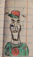 discord esl eslfnfpedo flies fnf_pedo friday_night_funkin' green_hair green_shirt irl love_is_love pencil_drawing stink_lines stinky subvariant:chudplier variant:chudjak variant:markiplier_soyjak yellow_sclera zero_good_posts_made // 2066x3481 // 1.7MB