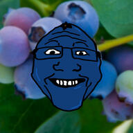 blue_skin blueberry distorted food foodjak fruit glasses irl_background objectsoy series:fruiterz! smile soyjak variant:markiplier_soyjak // 2000x2000 // 718.8KB