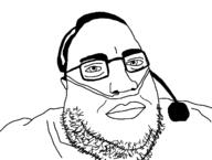 closed_mouth ear fat glasses hair headphones soyjak stubble variant:unknown // 1343x1012 // 45.3KB