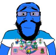 argyria arm balding beard blue_skin brazil cachoeiro_de_itapemirim calm cariacica closed_mouth clothes emblem espírito_santo flag:espírito_santo glasses guarapari hair happy linhares meta:tagme serra smile soyjak star subvariant:science_lover text variant:markiplier_soyjak vila_velha vitória // 1038x1024 // 448.6KB