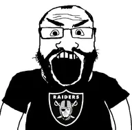 angry balding beard black_shirt careless clothes enthusiast glasses hair las_vegas_raiders logo national_football_league nfl open_mouth shit_nobody_cares_about shit_nobody_cares_about_enthusiast shitnobodycaresabout snca soyjak subvariant:science_lover text tshirt variant:markiplier_soyjak white_text // 800x789 // 111.8KB