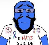 beard blue clothes glasses i_hate skin soyjak stubble subvariant:science_lover suicide variant:markiplier_soyjak white_shirt // 598x558 // 37.4KB