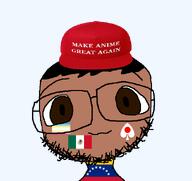 :3 brown_eyes brown_skin clothes flag:japan flag:mexico flag:venezuela glasses hat japan map_(pedophile) mexico pedophile spade stubble ugly variant:unknown venezuela // 613x578 // 82.6KB