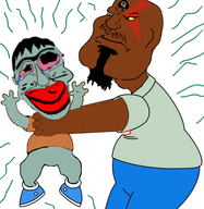 angry bald bart_simpson blue_eyes blue_shirt brown_skin fat homer_simpson meta:namefags orange_shirt subvariant:jartycuck subvariant:mexiaryan subvariant:patrick trevor_(user) variant:chudjak variant:meximutt warrior-z_(user) // 500x513 // 182.7KB