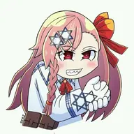 a_wyatt_mann anime arm beard big_nose blush bow clothes female flag flag:israel hair hand jewish_nose judaism long_hair meta:ai_generated meta:not_oc nas:merchant negev nose red_eyes rubbing_hands smug star_of_david white_skin woman // 720x720 // 59.4KB