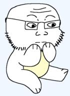 animal animated bury_pink_gril closed_mouth looking_down neutral subvariant:neutralplier variant:markiplier_soyjak variant:soyak // 395x542 // 11.2KB