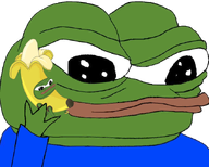4_legs amphibian apu banana blue_shirt closed_mouth clothes food frog fruit green_skin holding_banana holding_object lips nas:pepe pepe pepe_the_frog phone subnas:apu white_background // 657x527 // 155.7KB