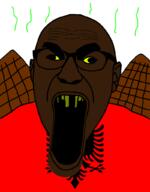 albania albanigger angry brown_skin flag:albania glasses roach rotten_teeth stinky variant:cirrus wing yellow_sclera // 800x1024 // 146.5KB