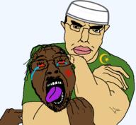 ack arab choke_hold crescent crescent_and_star crying headlock hinduism india indian islam mouth_open muslim_hat muslims muzzie open_mouth pajeet pakistan ranjeet saar tranny variant:bernd variant:chudjak // 499x461 // 41.3KB