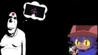 :< animal arm blood cat clothes feline full_body glasses glowing_eyes gmod grin gun hat kitty leg lightbulb long_sleeve naked nextbot niko_(oneshot) ominous oneshot pistol rape s scared scarf smile source_filmmaker stubble subvariant:hornyson thought_bubble torso variant:cobson wound // 1920x1080 // 509.5KB