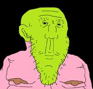 closed_mouth ear fat green_skin nipple soyjak stretched_chin stubble variant:greenpaintedfacejak // 1013x972 // 42.5KB