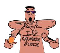 arm buff clothes glass glasses hand heart i_love merge open_mouth orange_juice pointing soyjak stubble tinted_glasses toguro_otouto tshirt variant:bernd variant:shirtjak white_skin yu_yu_hakusho // 648x581 // 106.2KB