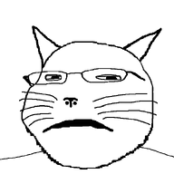 aliased animal cat ear eyelids frown glasses snout soyjak subvariant:impish_meowjak subvariant:massjak subvariant:massmeowjak subvariant:wholesome_soyjak template transparent_background variant:gapejak whisker // 600x600 // 9.5KB