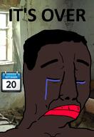 big_lips black_skin closed_mouth crying hair irl_background its_over jakparty_soy meta:the_end_of_jarty sad september_20 soyjak text trend:jartycuck variant:chudjak // 640x934 // 459.7KB