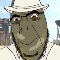 closed_mouth clothes glasses hat mayor_john orange_eyes rango reptile smile stubble variant:cobson // 721x720 // 238.9KB