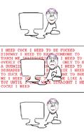 3soyjaks computer concerned fuck glasses meta:tagme purple_hair smile stubble swearing text tranny variant:bernd wordswordswords // 551x900 // 54.6KB