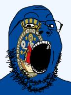 animal county flag flag:oslo glasses hair holding_object lion norway norwegian_text open_mouth oslo soyjak star stubble teeth text transparent_background variant:gapejak // 600x800 // 135.6KB