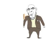 artist:sectionalism blazer clothes corn_cob_pipe full_body pipe plaid smoking soyjak sweater turtleneck variant:cobson // 3464x2604 // 464.9KB