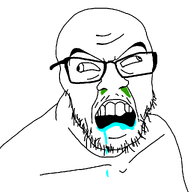 angry booger drool glasses open_mouth retard retarded soyjak stubble teeth template transparent_background variant:feraljak // 1025x1025 // 29.8KB