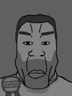 award beard chad eyebrows gigachad gray gray_background gray_beard gray_eyes gray_hair gray_skin hair no_glasses subvariant:chudplier text variant:chudjak variant:markiplier_soyjak // 600x800 // 38.0KB