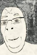 blue_eyes closed_mouth glasses meta:ai_generated smile soyjak subvariant:nucob variant:cobson // 853x1280 // 125.7KB