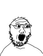 1_soyjak Higgins Variant:Higgins balding beard gape glasses hair // 417x532 // 18.6KB