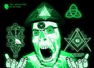 angry fallout glasses glowie glowing hand open_mouth soyjak stubble variant:cobson video_game // 1409x1020 // 458.2KB