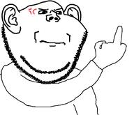 angry arm closed_mouth clothes forehead_vein hand middle_finger variant:impish_soyak_ears // 771x664 // 15.6KB