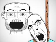 bald balding ear flag:transgender_pride_flagt grey_eyes hugging nose_hair open_mouth rope stubble variant:bentley variant:cobson white_background // 1000x750 // 324.4KB