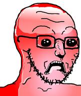 artist:peashooter frutiger_aero glasses glossy merge meta:tagme oh_my_god_she_is_so_attractive open_mouth punisher_face red red_skin series:fusionjaks shiny stubble subvariant:doctos variant:soyak // 970x1150 // 192.8KB