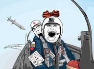 aim-120_amraam book camera clothes communism ear glasses helmet microphone monkey multiple_soyjaks open_mouth plane punisher_face radio_tapok ribbon ribbon_of_saint_george rocket russia sabaton smile soyjak stubble su-27 subvariant:chudjak_front subvariant:wholesome_soyjak sunglasses teeth text variant:alicia variant:chudjak variant:cobson variant:feraljak variant:gapejak variant:impish_soyak_ears z_(russian_symbol) // 1170x857 // 140.2KB