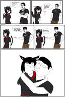alunya anarcho-communism angry cat_ear coal kiss leftypol low_effort red_eyes speech_bubble swastika variant:chudjak // 2048x3048 // 1.5MB
