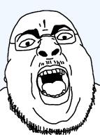 artist:sisa9000 beard gape glasses looking_at_you nigger nose open_mouth series:remastered_soyjaks stubble teeth template transparent_background variant:chugsjak // 895x1200 // 27.7KB