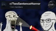 3soyjaks flashlight glasses meta:tagme moon night open_mouth penis rtwosentencehorror reddit smug subreddit text variant:chudjak variant:soyak // 720x404 // 72.7KB