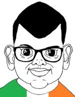 closed_mouth clothes ear flag:ireland glasses hair ireland large_ear smile soyjak variant:brandon // 864x1113 // 144.8KB