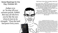 bible bible_verse book christian_identity christianity closed_mouth clothes ear glasses hair holding_book holding_object holy_bible job_(bible) job_38:1 job_38:12 job_38:13 job_38:14 job_38:15 job_38:16 job_38:17 job_38:18 job_38:19 job_38:20 job_38:21 job_40:3 job_40:4 job_40:5 judges_(bible) judges_5:51 king_james october october_4 pointing psalm_(bible) scripture smug soyjak subvariant:chudjak_front text tshirt variant:chudjak verse white_background // 1920x1080 // 476.0KB