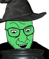 clothes glasses green_skin hat open_mouth soyjak stubble variant:snopesjak // 1014x1221 // 391.0KB