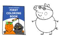 bald coloring_book colouring_book crayon froot glasses peppa_pig soot soot_colors soyjak_party stubble variant:chris_griffin_soyjak variant:daddy_pig variant:wahjak // 845x514 // 65.2KB