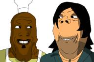 2soyjaks are_you_soying_what_im_soying bald brown_skin cartoon cartoon_network chef_hat chef_hatchet chris_mclean evil hair ominous teletoon total_drama tv_(4chan) variant:gapejak variant:markiplier_soyjak // 1200x800 // 155.2KB