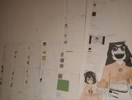 apandah clothes female glasses hair multiple_soyjaks open_mouth stubble variant:impish_soyak_ears variant:soytan wall // 1280x964 // 71.4KB