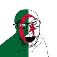algeria angry country flag glasses jacksepticeye looking_at_you mustache open_mouth soyjak stubble teeth variant:feraljak youtube // 1500x1500 // 29.5KB