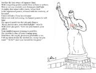 arm buff full_body glasses hand holding_object redraw smile soot soyjak soyjak_party statue statue_of_liberty text variant:gapejak // 1738x1322 // 151.9KB