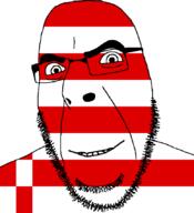 bremen flag flag:bremen full_head germany glasses hair looking_at_you open_mouth smile soyjak stubble teeth variant:cobson // 775x849 // 20.4KB