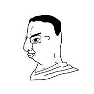 closed_mouth clothes glasses hair series:sidejaks side_profile smile smug soyjak template transparent_background variant:chudjak white_skin // 1000x1000 // 37.8KB