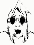 bald deltarune distorted glasses large_eyes ralsei_(deltarune) soyjak stubble subvariant:lawrence variant:markiplier_soyjak video_game // 481x643 // 45.3KB