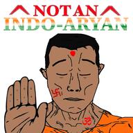 flag:india hinduism india indo-aryan its_over subvariant:muscular_chud swastika text variant:chudjak // 2048x2048 // 843.2KB